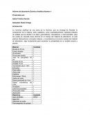 Informe de laboratorio Química Analítica Numero 1