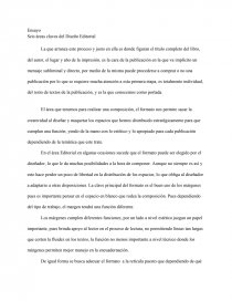 Seis areas clave de Diseño Editorial. Página 1
