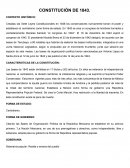 Constitución de 1843. caracteristicas
