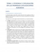 Vivienda y civilización en las primeras civilizaciones agrarias
