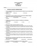EXAMEN BIMESTRE ESPAÑOL