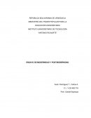 ENSAYO DE MODERNIDAD Y POSTMODERNIDAD