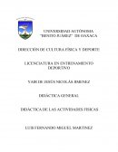 ENSAYO DIDÁCTICA DE LAS ACTIVIDADES FISICAS