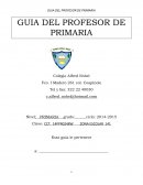 GUIA DEL PROFESOR DE PRIMARIA 2014-2015