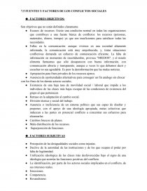 FUENTES Y FACTORES DE LOS CONFLICTOS SOCIALES. Página 1