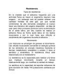 La resistencia. Tipos de resistencia