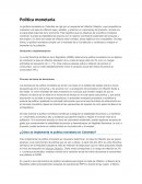 Politica monetaria. Horizonte e implementación