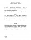 EL ANALISIS DE UN EXPERIMENTO