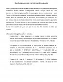 Evidencia de la informacion evaluada