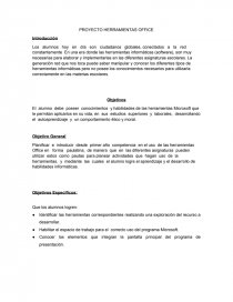 PROYECTO HERRAMIENTAS OFFICE. Página 1