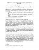 Las diferencias que existen entre las economías desarrolladas e insuficientemente desarrolladas