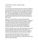 Conferencia de calidad y productividad de Carlos Kasuga