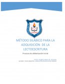 Método silábico para la adquisición de la lectoescritura