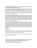 COMUNICACIÓN DE LOS HALLAZGOS DE AUDITORÍA A LOS ENCARGADOS DEL GOBIERNO DEL ENTE