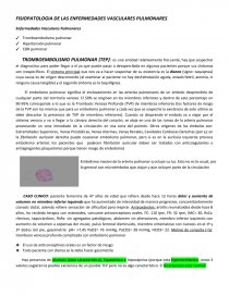 FISIOPATOLOGIA DE LAS ENFERMEDADES VASCULARES PULMONARES. Página 1