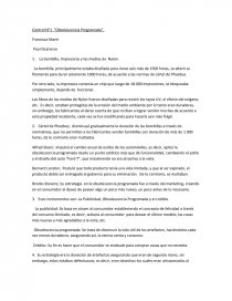 Control N°1 “Obsolescencia Programada”.. Página 1