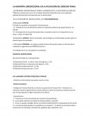 LA GARANTÍA JURISDICCIONAL EN LA APLICACIÓN DEL DERECHO PENAL