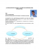 LA EDUCACIÓN DE CALIDAD Y CALIDEZ CON METODOLOGÍA INTELECTUAL