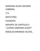 Texto complejo : ¿COMO SABEMOS ALGO?