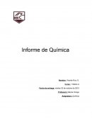 Informe de Química. Materiales, métodos y reactivos