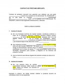 Contrato de Préstamo Mercantil.
