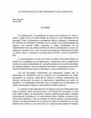 LOS PRESUPUESTOS COMO HERRAMIENTAS DE PLANEACION