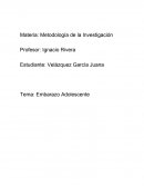 Metodología de la Investigación: Embarazo Adolescente