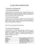 La hoja en blanco: briefing de medios