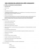 AREA: FISIOLOGIA DEL EJERCICIO EN EL NIÑO Y ADOLESCENTE