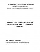 DERECHO NATURAL Y POSITIVISMO