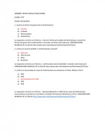 LEISHMANIASIS CUESTIONARIO. Página 1