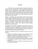 La Planificación. Formulación del plan estratégico