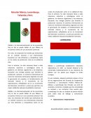 Relación México, Luxemburgo, Tailandia y Perú