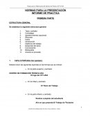 NORMAS PARA LA PRESENTACIÓN INFORME DE PRACTICA