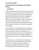 POSICION RESPECTO AL PROBLEMA COOPERACION SUR-SUR