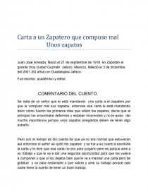 carta   zapatero  compuso mal unos zapatos analisis descargar