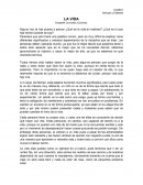La vida. ¿Qué es la vida en realidad? ¿Qué es lo que has hecho durante la tuya?