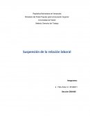 Suspensión de la relación laboral