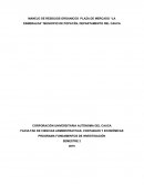 Residuos organicos. Solo TABLA DE CONTENIDO