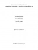 TRABAJO FINAL DE POLÍTICAS PÚBLICAS PLAN DE CHOQUE EN CONTRA DE LA VIOLENCIA Y/O DELINCUENCIA EN CALI