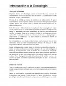 Introducción a la Sociología.Objetivos de la Sociología