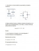 Encontrar el circuito eléctrico equivalente al sistema mecánico