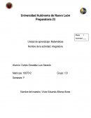 Actividad de integradora de matemáticas