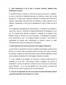 ¿Qué argumentos le da al juez el acusado (Anthony Hopkins) para defenderse el mismo?