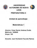 Unidad de aprendizaje: Matemáticas 1