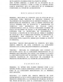 Carta De Cesión De Derechos De Automovil Mexico Pdf 
