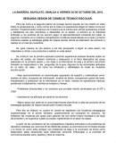 SEGUNDA SESION DE CONSEJO TECNICO ESCOLAR.