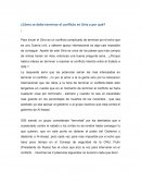 ¿Cómo se debe terminar el conflicto en Siria y por qué?