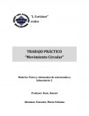 Se define al movimiento circular como aquél cuya trayectoria es una circunferencia. Se lo suele llamar también curvilíneo