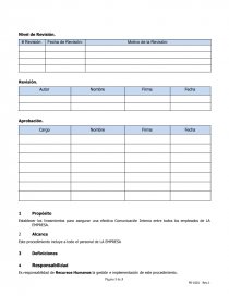 Procedimiento Comunicación Interna. Página 1